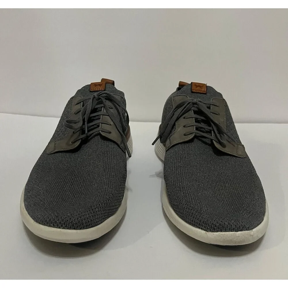 Wolf & Shepherd SwiftKnit Derby Gray White Knit Dress Sneakers M 10 / W 12
